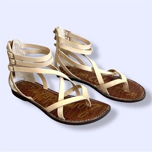 SAM EDELMAN Gallagher Womens Gladiator Strappy Ankle Strap Flat Sandals